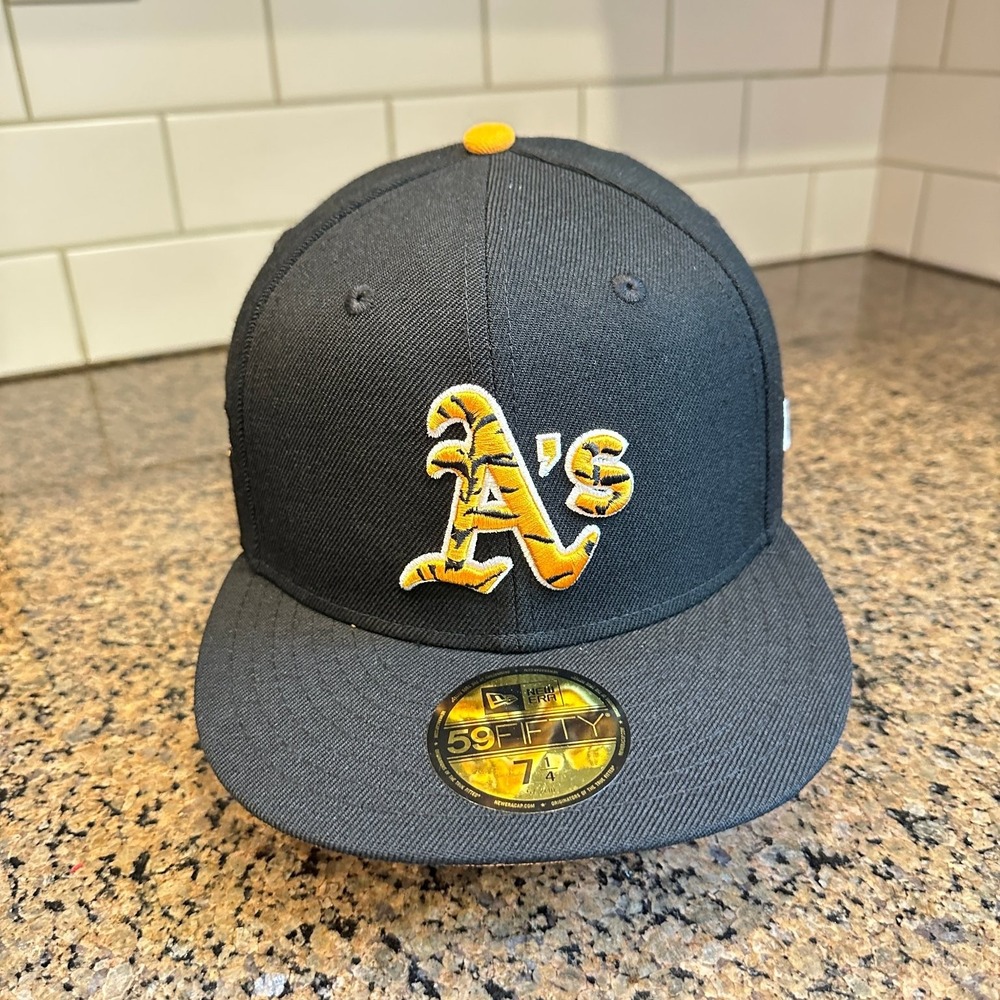 Oakland Athletics Hat New Era 59FIFTY Tigerfill 7 1/4 1989 World Series New